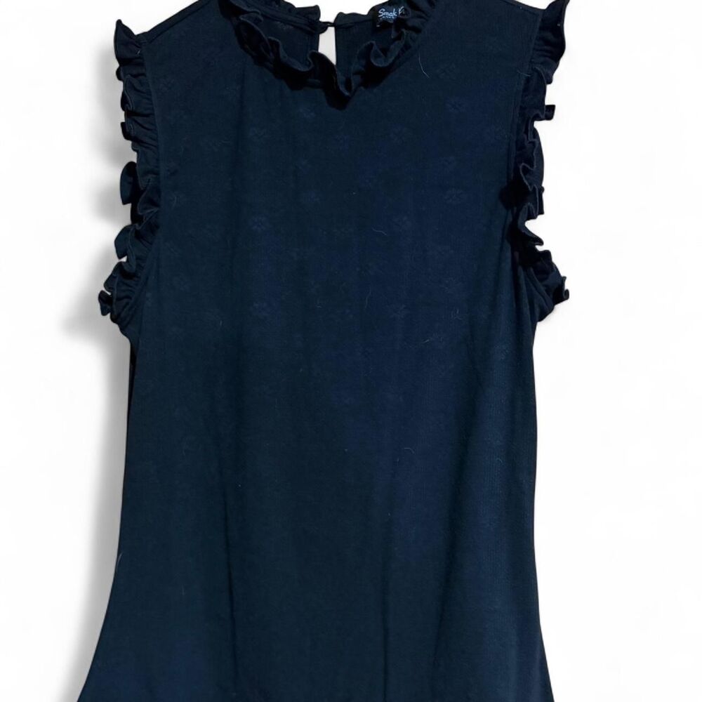 Unique-vintage Women's Black and Navy Blouse